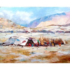 Naseeb Khan, 12 x 15 Inch, Oil on Canvas, Landscape Painting, AC-NSBK-026 Naseeb Khan, 12 x 15 Inch, Oil on Canvas, Landscape Painting, AC-NSBK-026